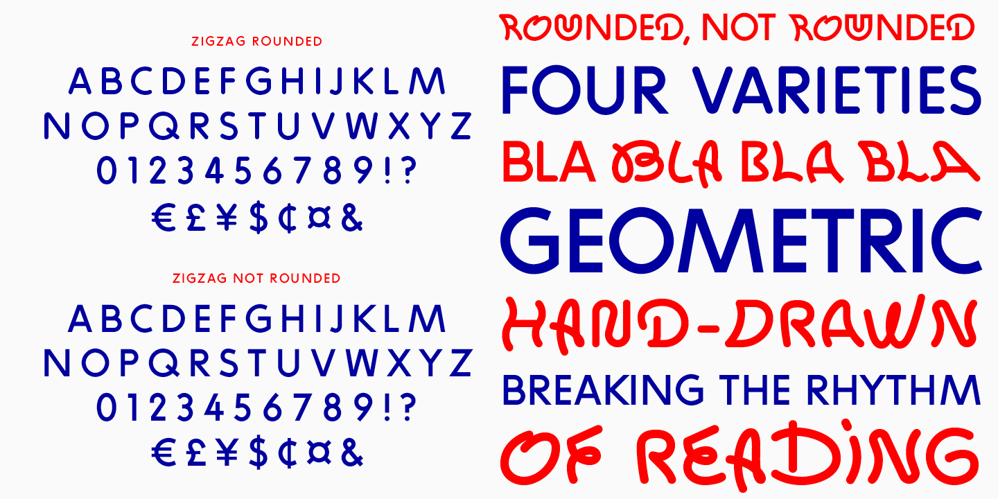 Zigzag Rounded Font preview